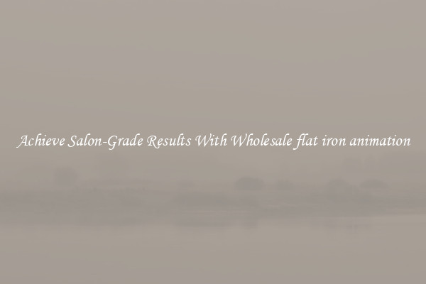 Achieve Salon-Grade Results With Wholesale flat iron animation
