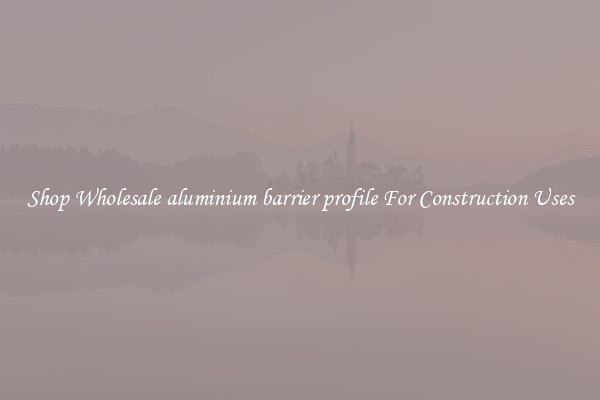 Shop Wholesale aluminium barrier profile For Construction Uses