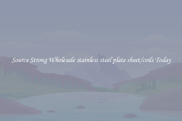 Source Strong Wholesale stainless steel plate sheet/coils Today
