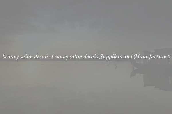 beauty salon decals, beauty salon decals Suppliers and Manufacturers
