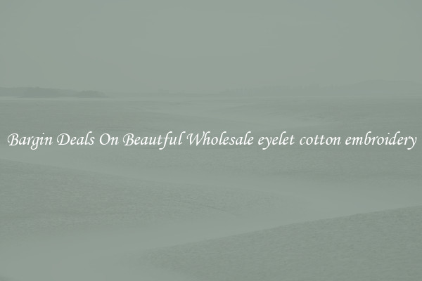 Bargin Deals On Beautful Wholesale eyelet cotton embroidery