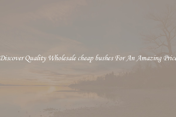Discover Quality Wholesale cheap bushes For An Amazing Price