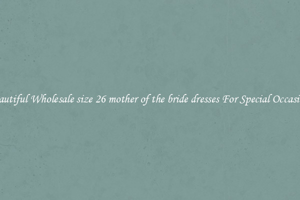 Beautiful Wholesale size 26 mother of the bride dresses For Special Occasions