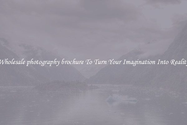 Wholesale photography brochure To Turn Your Imagination Into Reality