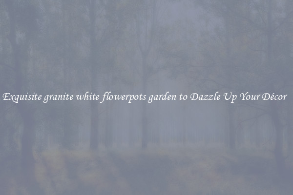 Exquisite granite white flowerpots garden to Dazzle Up Your Décor  