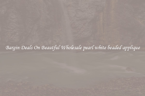 Bargin Deals On Beautful Wholesale pearl white beaded applique