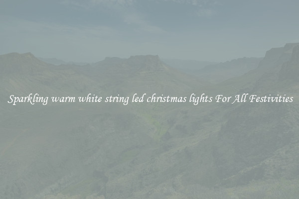 Sparkling warm white string led christmas lights For All Festivities