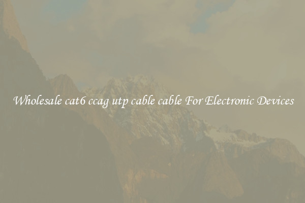 Wholesale cat6 ccag utp cable cable For Electronic Devices