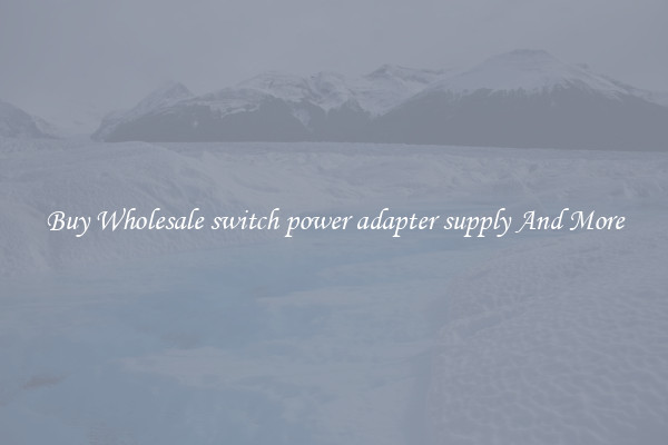 Buy Wholesale switch power adapter supply And More