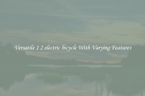 Versatile 1 2 electric bicycle With Varying Features