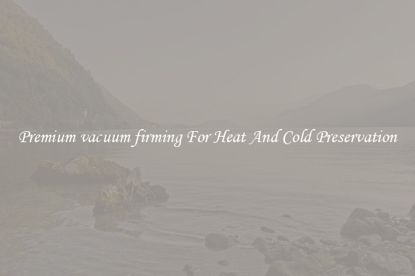 Premium vacuum firming For Heat And Cold Preservation