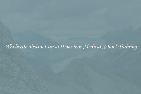 Wholesale abstract torso Items For Medical School Training