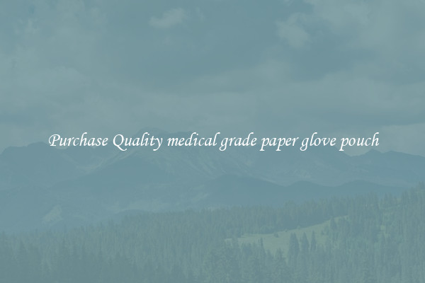 Purchase Quality medical grade paper glove pouch