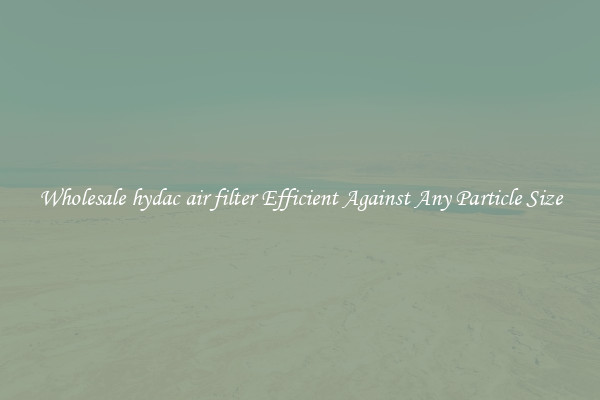 Wholesale hydac air filter Efficient Against Any Particle Size
