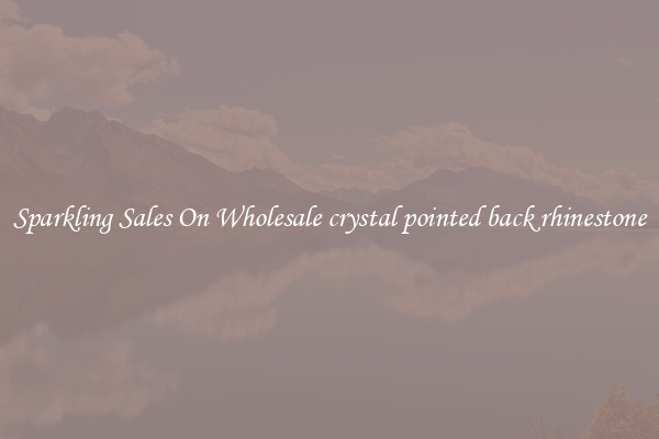 Sparkling Sales On Wholesale crystal pointed back rhinestone